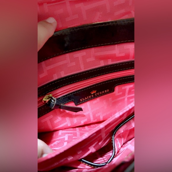 Elaine Turner Satchel African Antelope Hair Patent Leather 15” x 11” Gorgeous!! - Picture 15 of 16